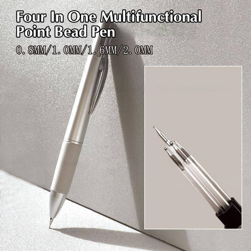 TVKR Nail Point Bút kim cương 4 trong 1 Tôn vinh Xoay Điểm móng tay Tranh Bàn chải Thiết kế điểm bi Dụng cụ nghệ thuật Làm móng tay Đầu chấm sơn OIK