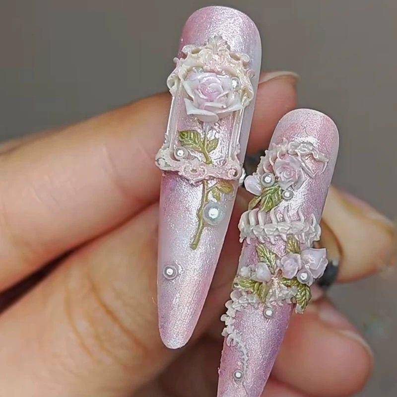 TVKR 1 Cái 3D Xương Rắn Khuôn Móng Tay Nghệ Thuật Trang Trí Phụ Kiện DIY Thiết Kế Silicon Trang Trí Móng Tay Nghệ Thuật Mẫu Móng Tay Khuôn OIK