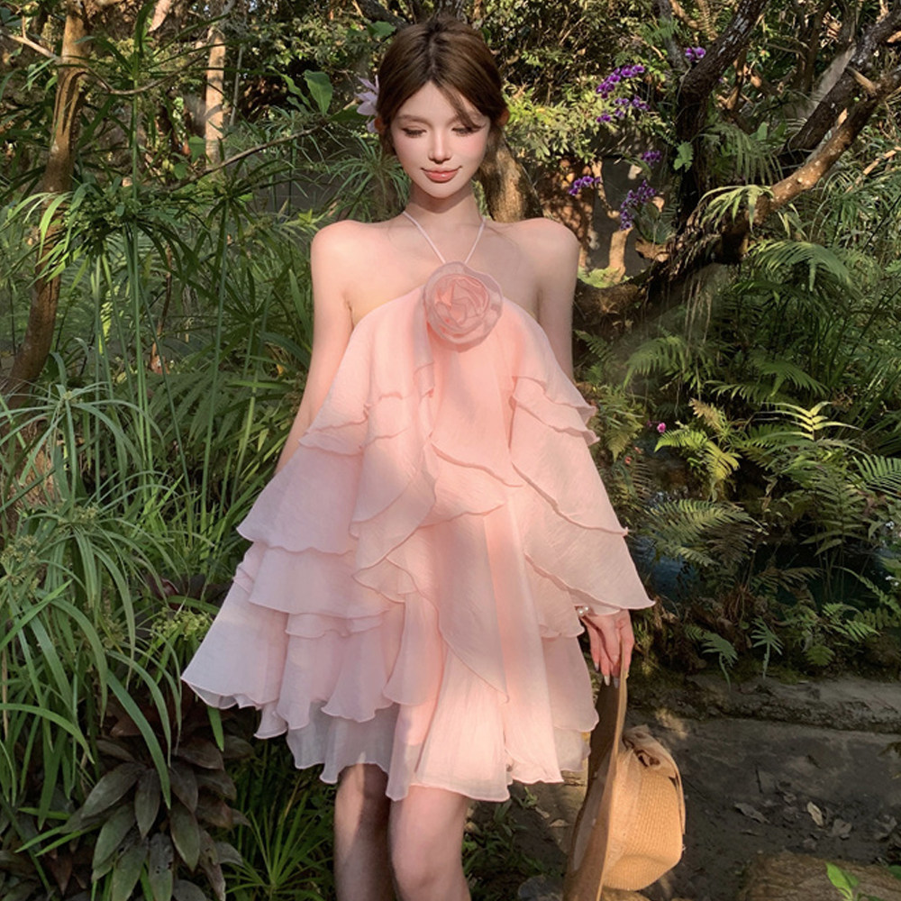 Đầm hồng tầng baby Hồng Pinky ngọt ngào