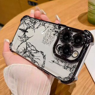 Ốp Điện Thoại Di Động Cho Xiaomi Redmi Note 15 14 13 12 Pro Plus 5G 12 4G Redmi 15 15A 15C 14C 12C 13 12 A7 Pro Vỏ Dark Gothic Cross Mark Mạ Silicon Trong Suốt Mềm Mại