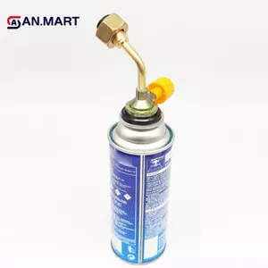 AN.MART Gas Butan Xi Lanh Bình Sạc Van Đổ Lại Đầu Nối Trực Tiếp Adapter Cho Cắm Trại Ngoài Trời Dã Ngoại Xi Lanh Đổ Bộ Chuyển Đổi 1PC VN