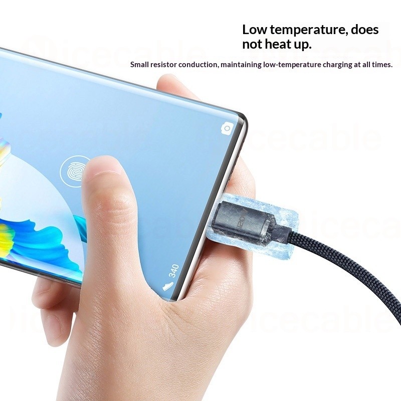 Cáp sạc siêu nhanh 120W 0,25m USB/Type‐C sang Type‐C ngắn, sạc/truyền tải, tương thích rộng