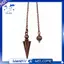 Con lắc đồng 9 Inch có dây chuyền, Mặt dây chuyền tâm linh hình nón lục giác để giảm chấn, Dụng cụ chữa bệnh cho bảng con lắc