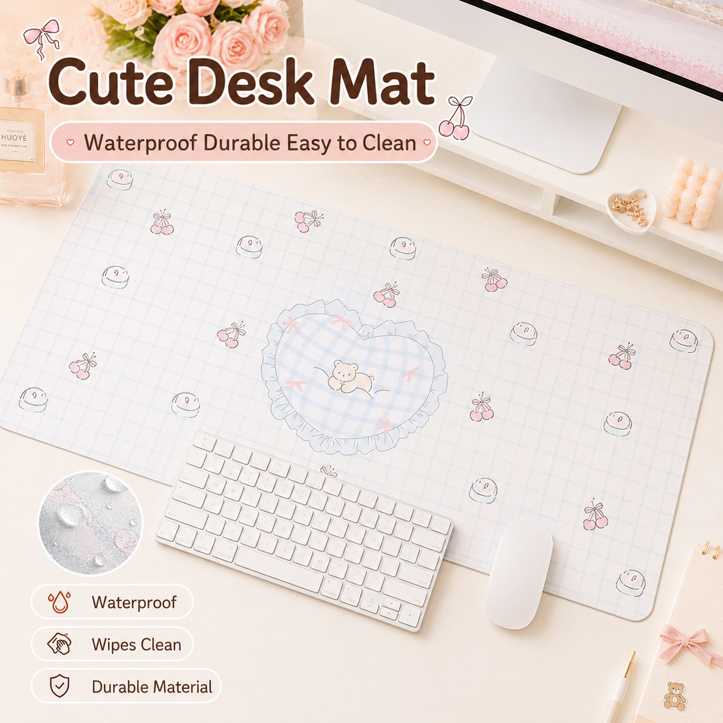 Thảm lót bàn dễ thương chống nước dễ lau 35x80cm lót chuột bàn học văn phòng bền đẹp viết êm bảo vệ mặt bàn máy tính