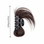 FUHUIOT Fluffy Messy Bun, Kẹp móng vuốt chịu nhiệt thanh lịch Bộ tóc tổng hợp, Phần mở rộng tóc kiểu cổ điển Lớp lông tơ thẳng Chignon dành cho nữ