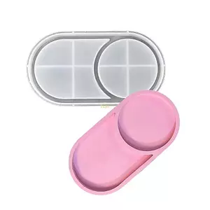 Flgo Thủ Công Những Người Yêu Thích Silicon Hình Bầu Dục Khuôn Nhựa Epoxy Đúc Cho Đế Lót Ly Tùy Chỉnh Trang Sức Khay Bảo Quản Văn Phòng Tại Nhà Giọng
