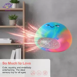 HFTOY Ecpression Đồ chơi giảm căng thẳng Mô phỏng Bun hấp mềm có thể bóp được Mặt cười dễ thương để sử dụng trang trí văn phòng ~
