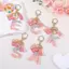 CANAMEK A-Z Dreamy Sequin Chữ Cái Móc Khóa Cho Nữ sel Bướm Mặt Dây Chuyền Ban Đầu Móc Khóa Ví Treo Túi Quyến Rũ Móc Chìa Khóa Xe CSF