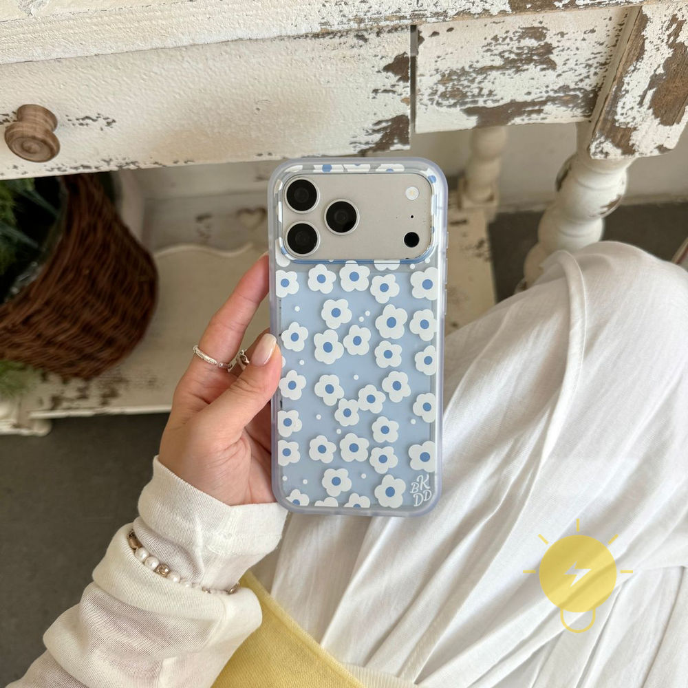 Phone Case For iPhone 17 Pro Max 16 15 TPU Transparent Flower Aesthetic Korean Cute