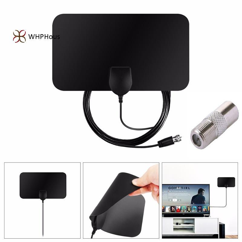 < WHPHous-t > Ăng Ten HDTV Kỹ Thuật Số Mini HD Với Bộ Chuyển Đổi HD Digital DTV Ăng Ten TV Trong Nhà DVB-T2 Bộ Thu Tín Hiệu TV Trên Không Cho HDTV Châu Âu Mỹ Đẹp