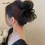 AqToCna 1 Lưới Nơ Kẹp Nữ Đuôi Ngựa Bím Tóc Vuốt Kẹp Cô Gái Thanh Lịch Kẹp Tóc Phụ Kiện Tóc Quà Tặng Mũ Đội Đầu AqToCna