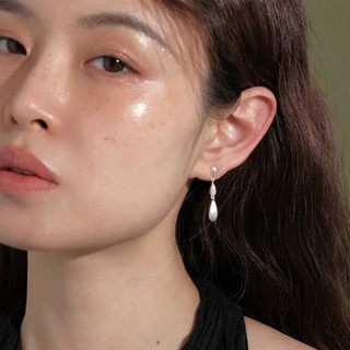 Bông Tai Thiết Kế Mờ Chải Zircon Giọt Nước Bông Tai Nữ Vintage Ánh Sáng Sang Trọng Thời Trang Thanh Lịch Đi Lại Bông Tai