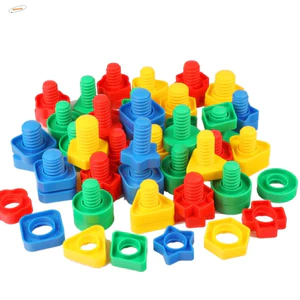 Khối xây dựng vít ZENZON, Khối chèn nhựa Montessori giáo dục, Đồ chơi phân loại Hình vít bằng nhựa Đồ chơi hình đai ốc đầy màu sắc Tương tác giữa cha mẹ và con cái