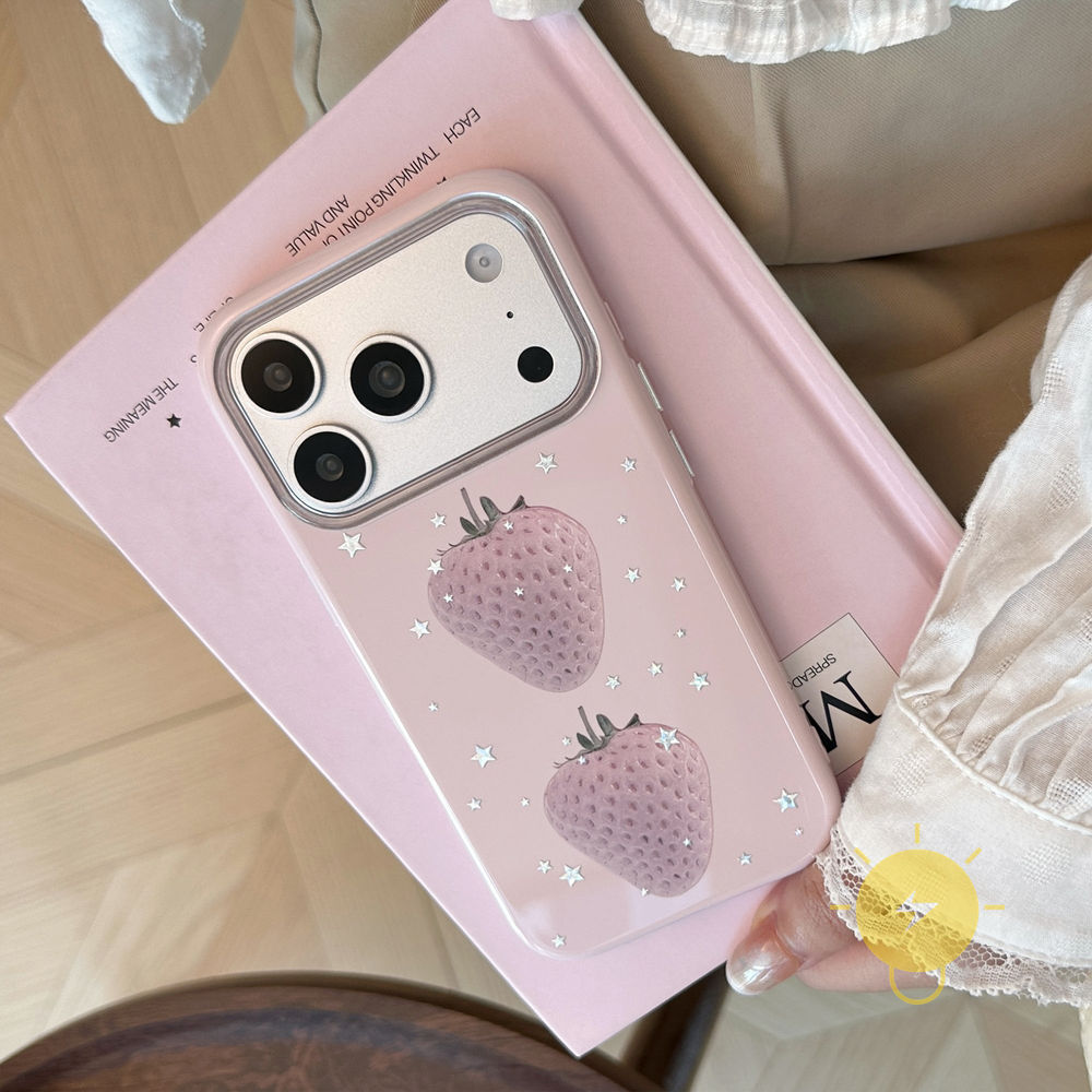 Phone Case For iPhone 17 Pro Max 16 15 14 13 TPU Gilding Aesthetic Korean Cute