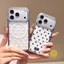 Phone Case For iPhone 17 Pro Max 16 15 Korean Style TPU Magnetic Transparent Korean Style Polka Dot Aesthetic Korean Cute