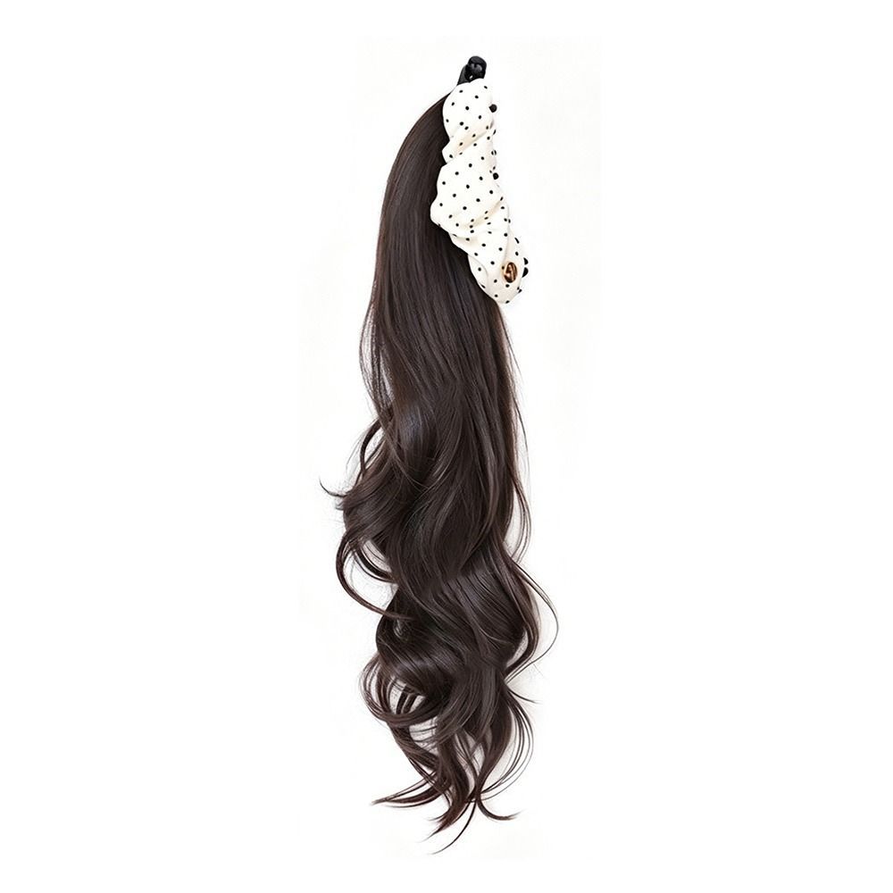 Tóc giả đuôi ngựa TRACEILLOIAN, Sóng sâu gợn sóng mạnh mẽ uốn tóc giả kẹp chuối, Thêm độ dày chấm bi xoăn tóc đuôi ngựa tổng hợp kiểu Hàn Quốc