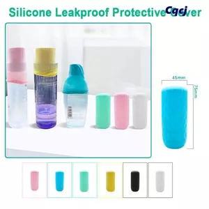 CQCJ 3 Cái Chống Rò Rỉ, Hộp Đựng Du Lịch Co Giãn Nắp Chai Silicon, Mềm Mại Ngoài Trời Chống Rò Rỉ Silicon Vỏ Bảo Vệ Đồ Cắm Trại