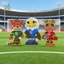 Hình linh vật World Cup 2026 - Khối xây dựng búp bê bóng đá US-Canada-Mexico