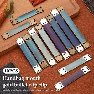 Khung ví mềm bên trong bằng kim loại 10 mảnh Kiss Clasp Snap DIY Phụ kiện túi 8-12cm Kim loại Flex Ví kẹp