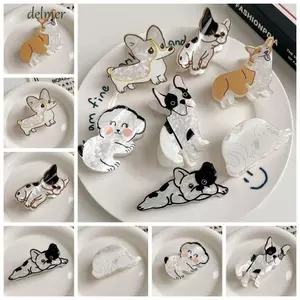 DELMER Cún Con Kẹp Tóc, Corgi Chó Động Vật Cá Mập Kẹp Động Vật Chó Vuốt Tóc, Hoạt Hình Thời Trang Nữ Mũ Bulldog Nữ
