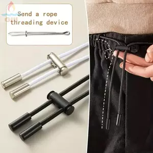 GILL Dây thắt lưng có khóa, Nút khóa dây DIY Quần thun dây rút eo, Phụ kiện dây may có thể điều chỉnh 2M