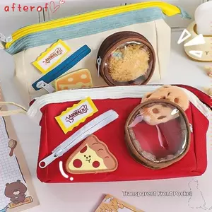 AFTEROF Bút Chì, Đồ Dùng Văn Phòng Phẩm Túi Đựng Bút itabag Đa Năng, Thực Phẩm Hoạt Hình Túi Đựng Bút Dây Kéo Dung Tích Lớn