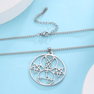 SKYRIM Lilith Sigil Mặt Dây Chuyền Vòng Cổ Pagan Bùa Hộ Mệnh Thần Thoại Thép Không Gỉ Wiccan Trang Sức Phù Thủy Magickal Quà Tặng