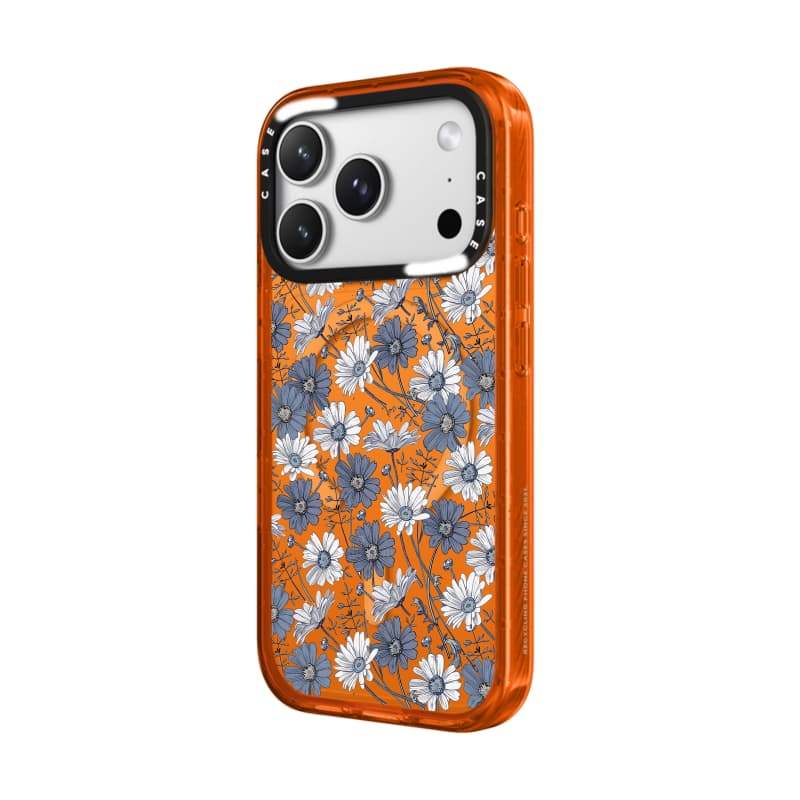 CASECASE X Hoa Trắng Xanh Cam / Đỏ / Perri Bộ Sưu Tập Kẹo Tím Màu Trong Suốt Cứng Hút Từ Tính Tác Động Cho Apple IPhone 13 14 15 16 17Pro Max Plus Có Hộp