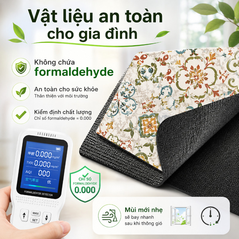 Thảm Thấm Hút Nước Nhanh Khô – Lót Ly, Lót Bàn Ăn Chống Trượt Chất Liệu Da Nappa Đế Cao Su Cho Nhà Bếp
