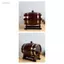 Jfory Thùng lão hóa bằng gỗ sồi 1 Gallon (5 L) có thùng rượu vang Keg Retro Bung và Spigot Thùng rượu sồi cho Spirits Home