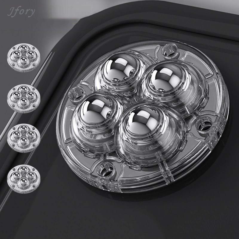 4x 360 Xoay Bánh Xe Nhà Tự Dính Bánh Xe Cho Thùng Rác Có Thể Đầu Giường Bàn Lau Xô Hộp Bảo Quản Thiết Bị Nhỏ