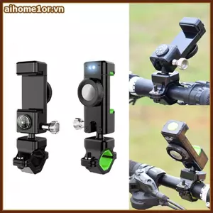 Giá đỡ điện thoại có thể điều chỉnh AIHOM có đèn LED Lý tưởng cho cuộc phiêu lưu xe đạp đêm và xe máy,