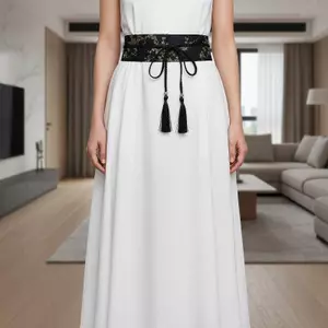 Cheenm Sang Trọng Nữ Vintage Thắt Lưng Thêu Hoa Thanh Lịch Thắt Nơ Thắt Lưng Cho Trang Phục Trang Phục VN