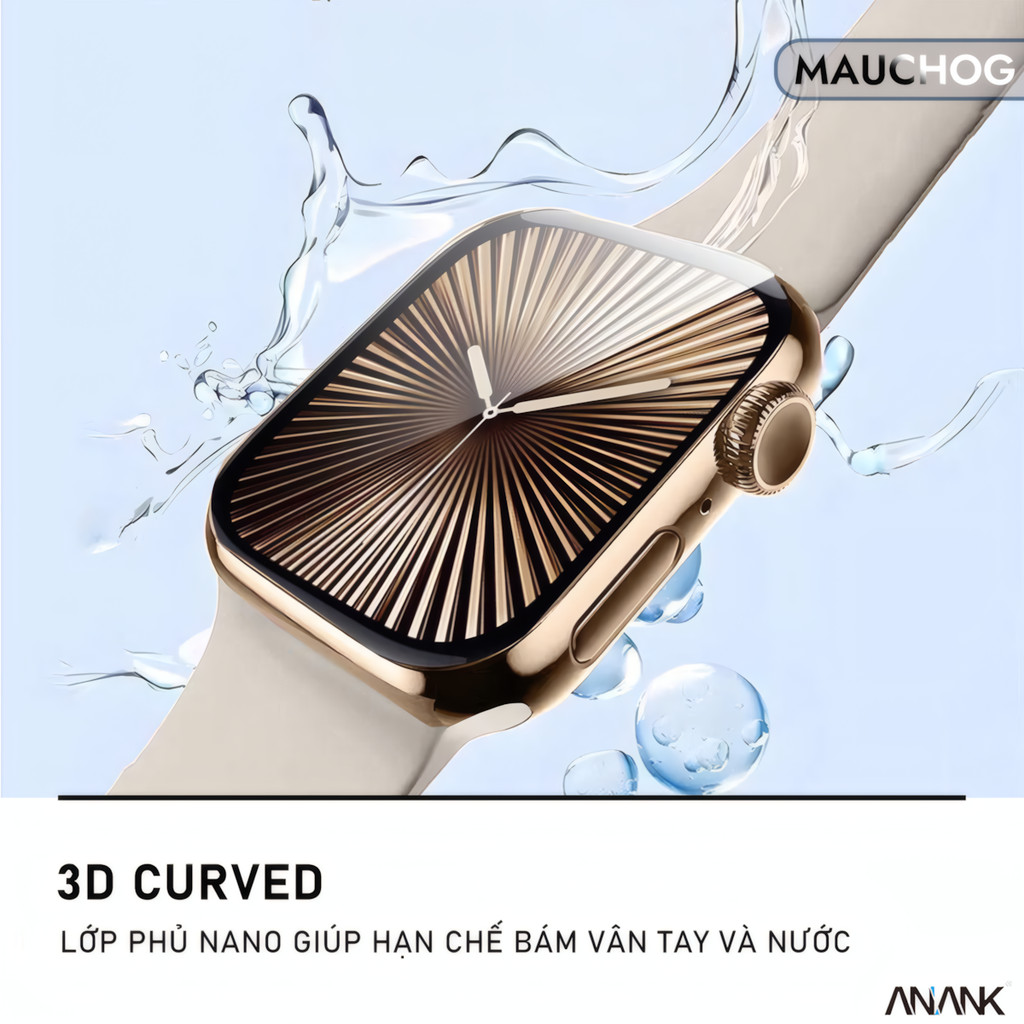 Cường Lực Anank Cao Cấp Siêu Mỏng Cho Đồng Hồ Apple Watch 38mm 40mm 41mm 42mm 44mm 45mm 46mm 49mm