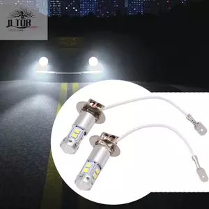 2 Gói H3 100W Bóng Đèn LED Sương Mù Màu Vàng 3000K Công Suất Cao Cho Chiếu Sáng Xe