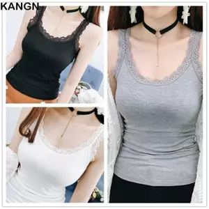 Áo Tank Mùa Hè KANGN, Áo Sơ Mi Cami Mỏng Không Tay, Áo Sơ Mi Rời Cổ Chữ U Trang Bị Cho Nữ