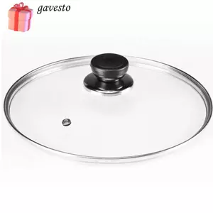 Vỏ nồi GAVESTO, Vỏ chảo chiên tròn có thể nhìn thấy, Kính cường lực bền bỉ bằng thép không gỉ chống bỏng Nắp chảo Phụ kiện nhà bếp