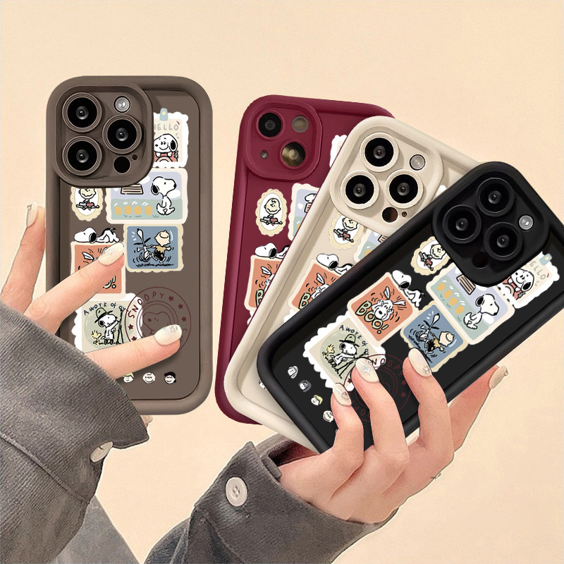 Ốp Điện Thoại Snoopy Dễ Thương Cho Motorola MOTO Edge 50 60 70 Pro Fusion Ultra G100 G56 G86 G85 G35 G75 G05 G84 G15 G06 G34 G54 G24 G14 G60 G53 Thời Trang Silicon Mờ Mềm Hoạt Hình