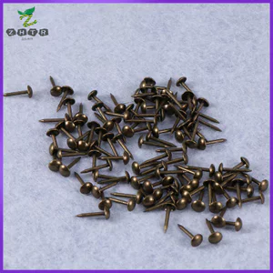 100 Chiếc Trang Trí Nội Thất Tacks Móng Tay Đầu Lớn Hạng Nặng Mini Tròn Kim Loại Hai Chân zhenghtr