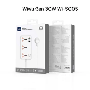 Ổ Điện Đa Năng WIWU WI-S005 GaN 30W 3 Cổng 220V + 3 USB + Type C