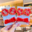 Năm Mới Mũ Đội Đầu Màu Đỏ Giàu Tóc Nữ Mới Phong Cách Trung Hoa Thêu Nổ Kẹp Mỏ Vịt Kẹp Gong Xi Fa Cai Phụ Kiện Tóc Dễ Thương QBCK