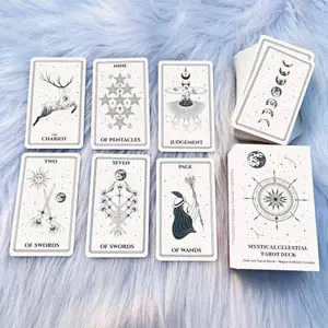 78 Lá Bài Huyền Bí Tarot Celestial Trò Chơi Với Sách Hướng Dẫn Tinh Thần Tài Nói Bộ Bài Oracle saixit2vn
