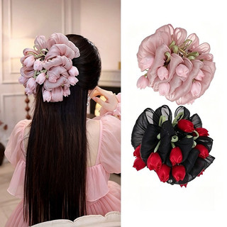Pháp Hoa Tulip Lấy Kẹp Nữ 2026 Phong Cách Mới Lớn Phù Hợp Với Gạc Tóc