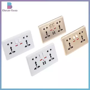 < beartwo > Wall Power Soet Universal 5 lỗ 2.1A Cổng sạc USB kép Soet Mới