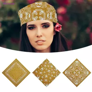 Woke 21 Đầu Lâu Họa Tiết Bandana Đầu Khăn Cho Nữ Nam Vuông Turban Đầu Khăn Nhiều Màu Sắc Quấn Đầu Mũ