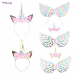 Woke Cô Gái Cổ Tích Trang Phục Thiên Thần Kỳ Lân Băng Đô Quấn Tóc Cổ Tích Cánh Công Chúa Lạ Mắt Cánh