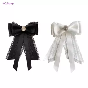 Áo Woke Cổ Pin Nữ Ruy Băng Nơ Cho Kim Cương Giả Thổ Cẩm Jk Thắt Nơ Thắt Nơ
