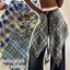 1 / 2 Chiếc Hip Cover Giảm Béo Fart Rèm, Mỹ Retro Kẻ Sọc Bất Đối Xứng Cắt Lớp Trang Trí, Cotton Polyester Cho Nhiều Trang Phục Phù Hợp
