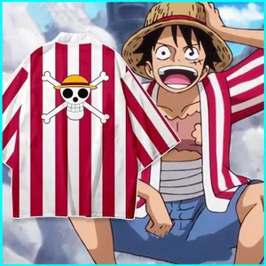 SY3 Luffy One Piece Haori Kimono haori linh mục frock cardigan áo len áo thun cosplay vải YS3