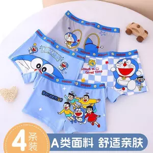 Quần lót trẻ em Mùa hè Loại A Quần lót Boxer Phong cách mỏng In Doremon